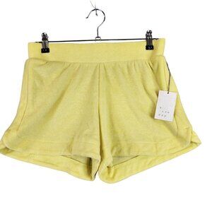 Womens A New Day Yellow French Terry Shorts Pull on Mid Rise 3" Inseam Size XS